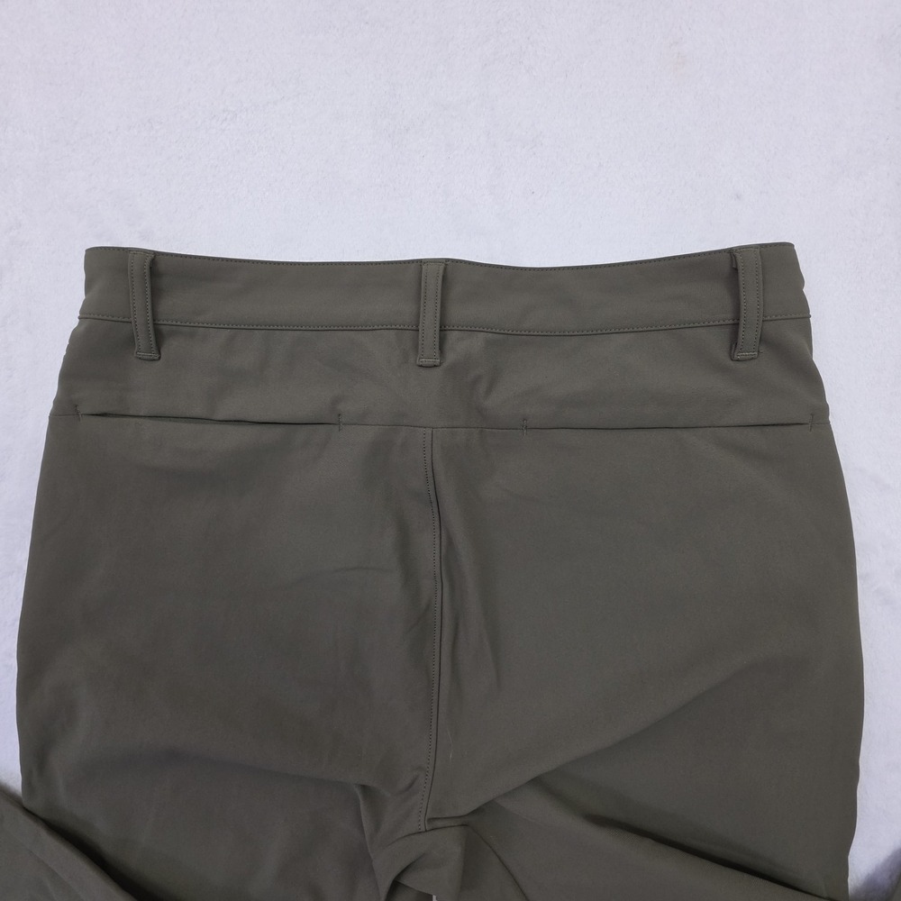 Fabletics Pants Mens 30x34 Olive Green Slim Fit Stretch Workwear Casual Chino - Picture 7 of 12
